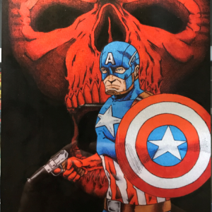 Captain America Metal Print